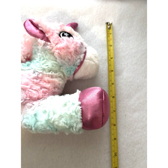 Plush Unicorn Purse with Double Handles Pastel Pink Green Blue Kidcore - Picture 6 of 6